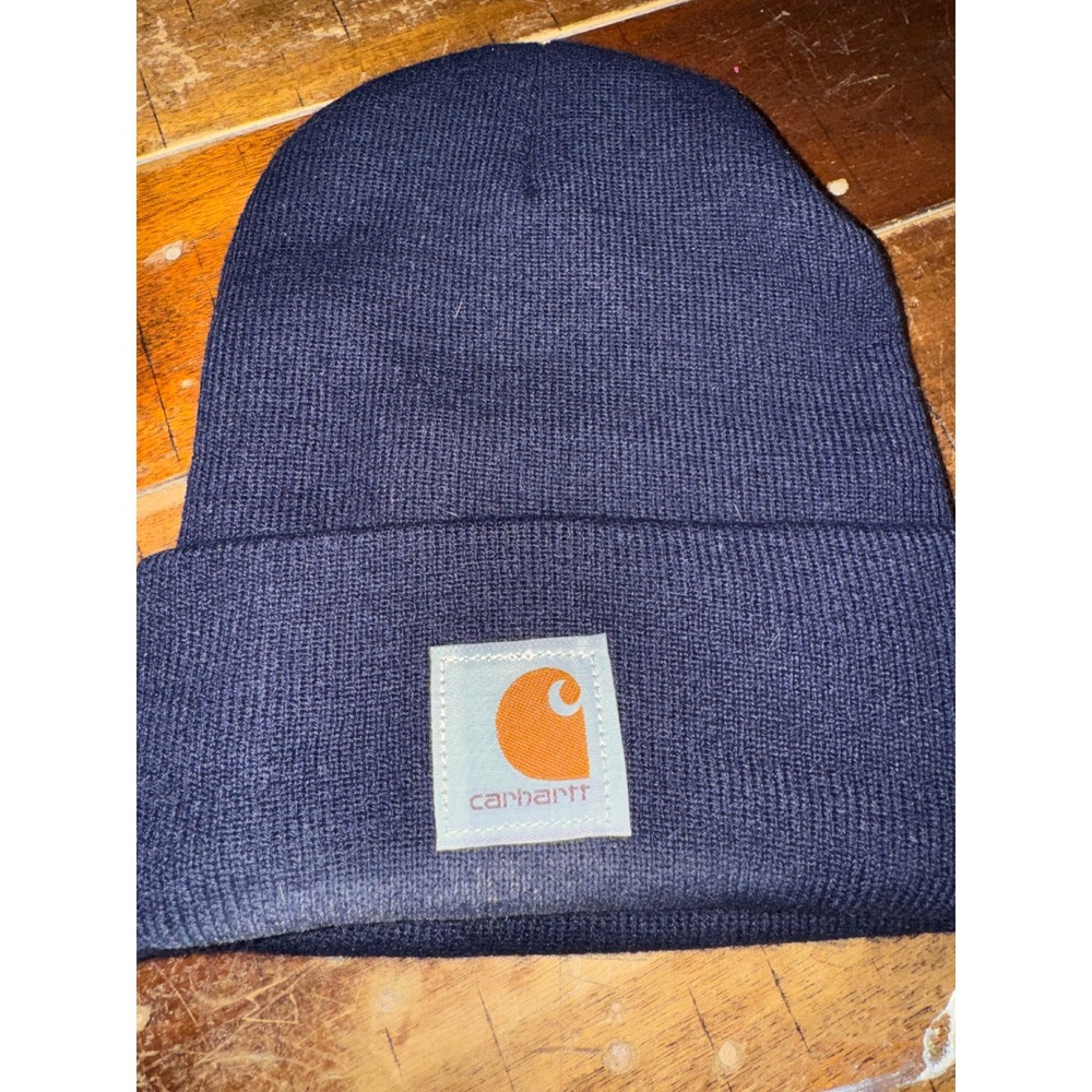 Carhartt A18 Navy Blue Acrylic Watch Hat Beanie Knit Cap OS